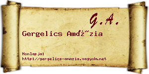 Gergelics Amázia névjegykártya
